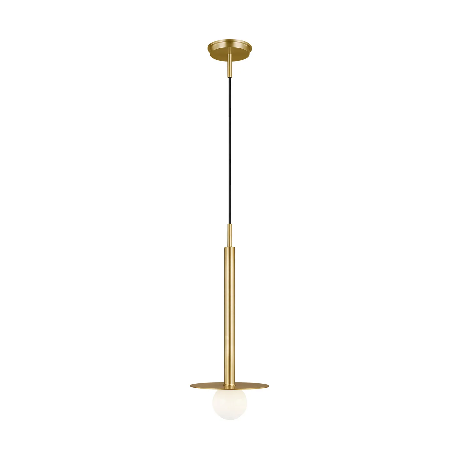 Nodes One Light Pendant in Burnished Brass