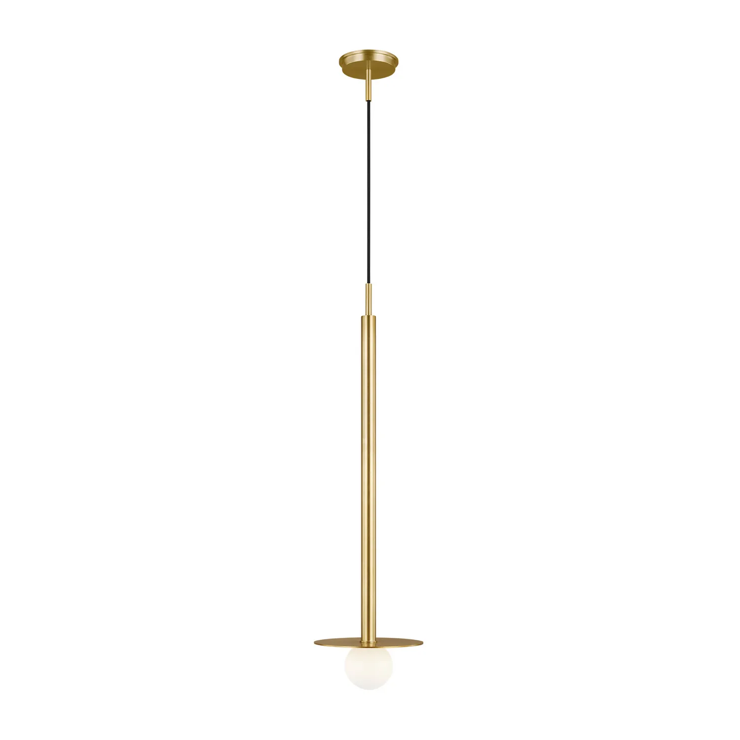 Nodes One Light Pendant in Burnished Brass