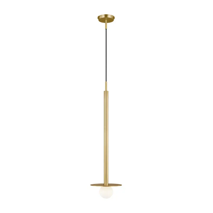 Nodes One Light Pendant in Burnished Brass