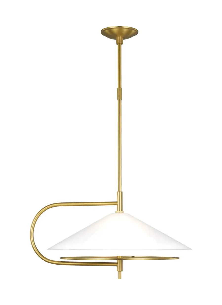 Gesture Two Light Pendant in Burnished Brass