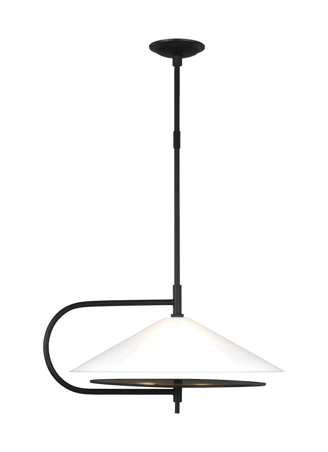 Gesture Two Light Pendant in Midnight Black