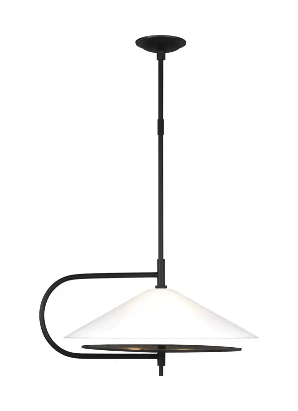 Gesture Two Light Pendant in Midnight Black