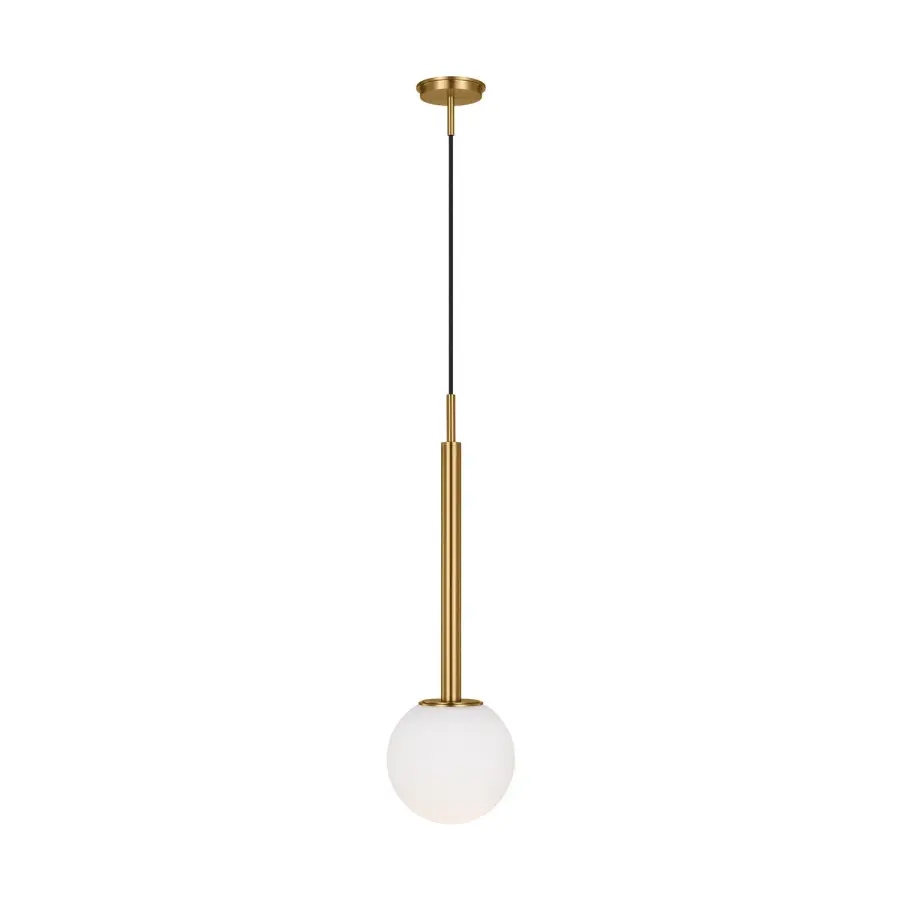 Nodes One Light Pendant in Burnished Brass