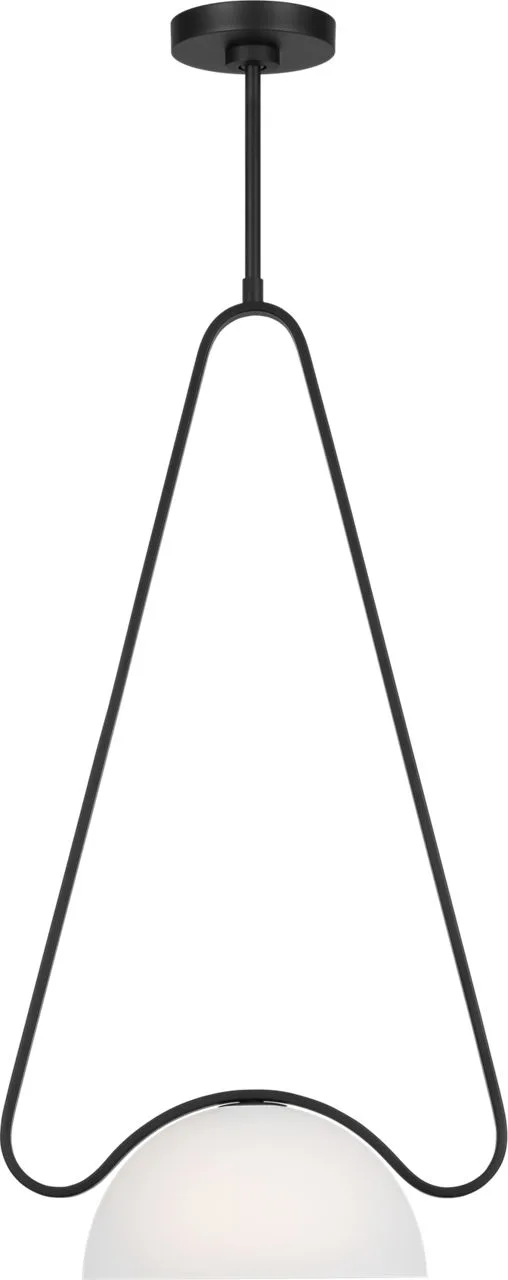 Nido One Light Pendant in Midnight Black