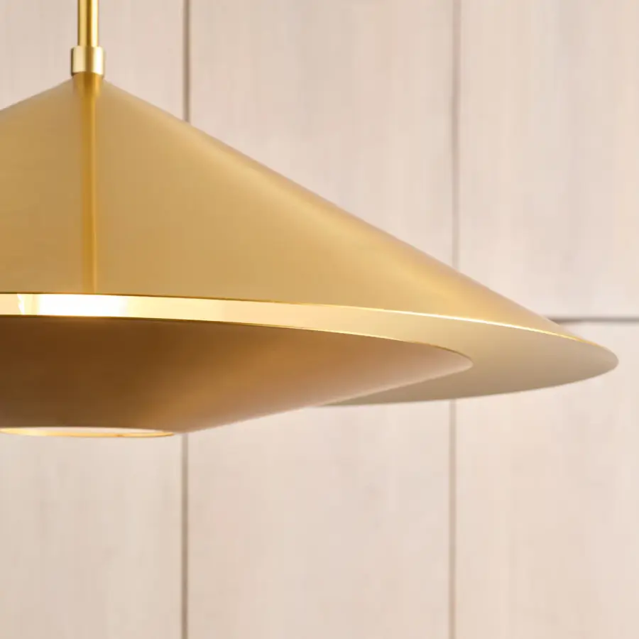 Echo Medium Pendant in Burnished Brass - Image 11