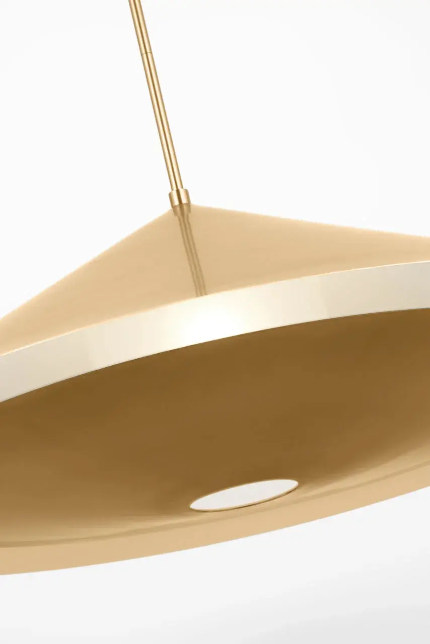 Echo Large Pendant in Burnished Brass - Image 5