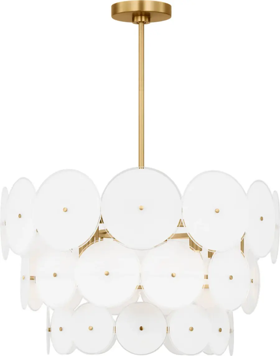 Emery 12-Light Chandelier in Burnished Brass - Image 1