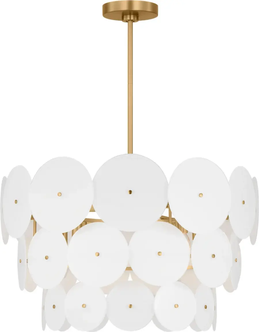 Emery 12-Light Chandelier in Burnished Brass - Image 3