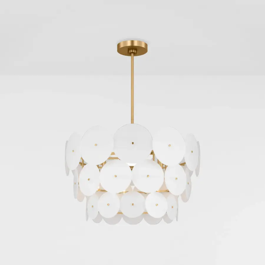 Emery 12-Light Chandelier in Burnished Brass - Image 4