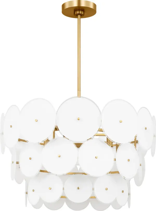 Emery 12-Light Chandelier in Burnished Brass - Image 5