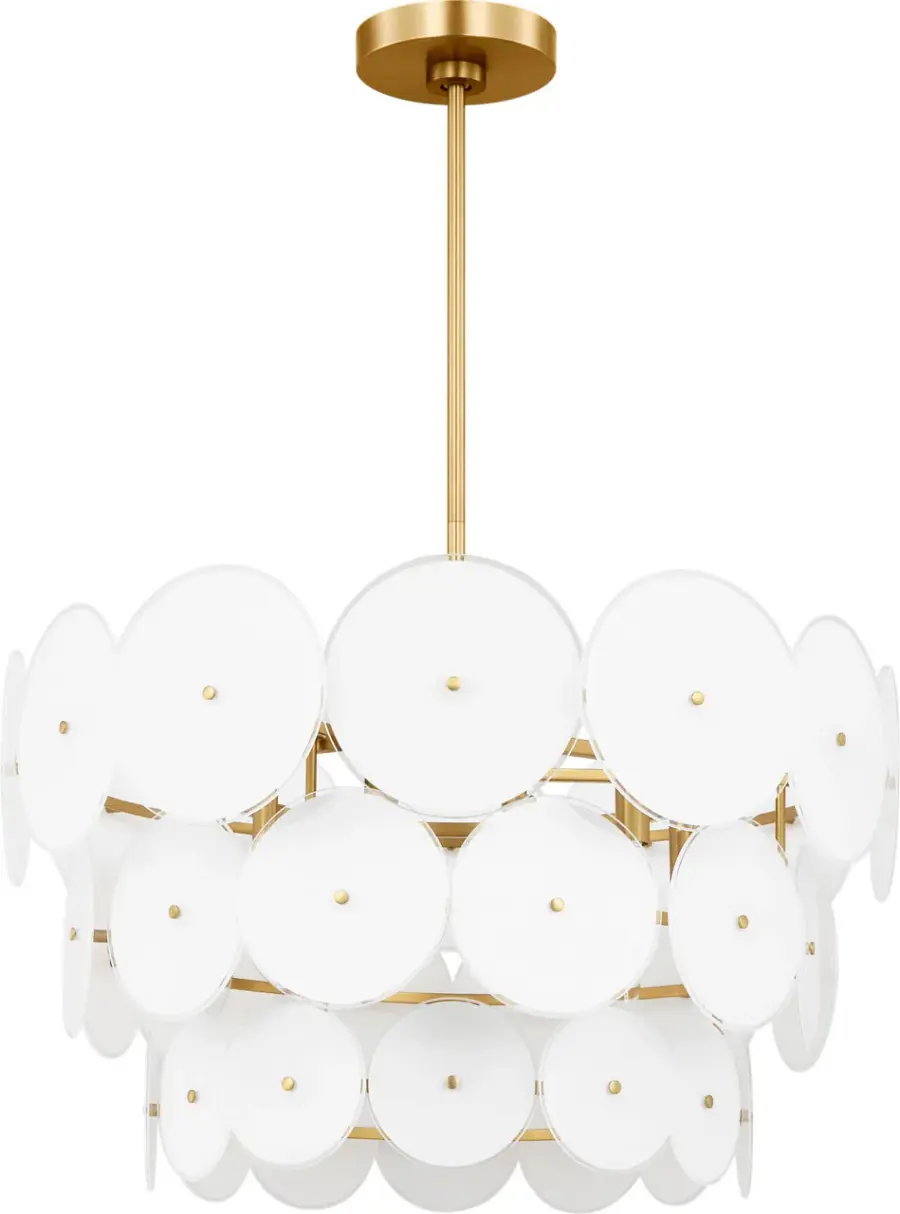Emery 12-Light Chandelier in Burnished Brass - Image 5