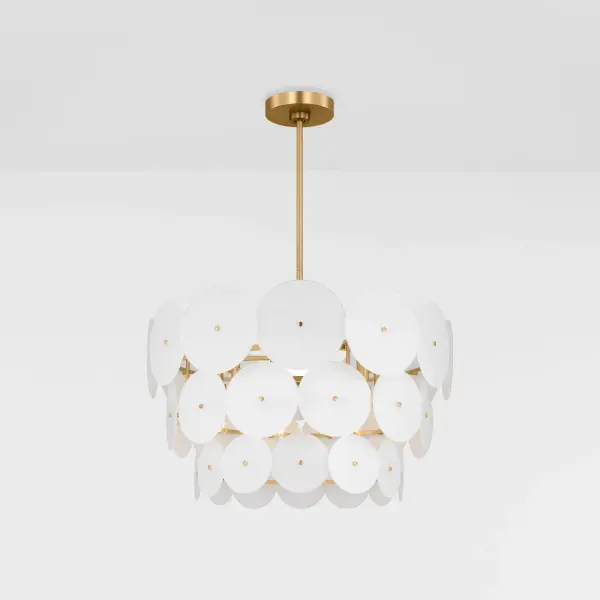 Emery 12-Light Chandelier in Burnished Brass - Image 6