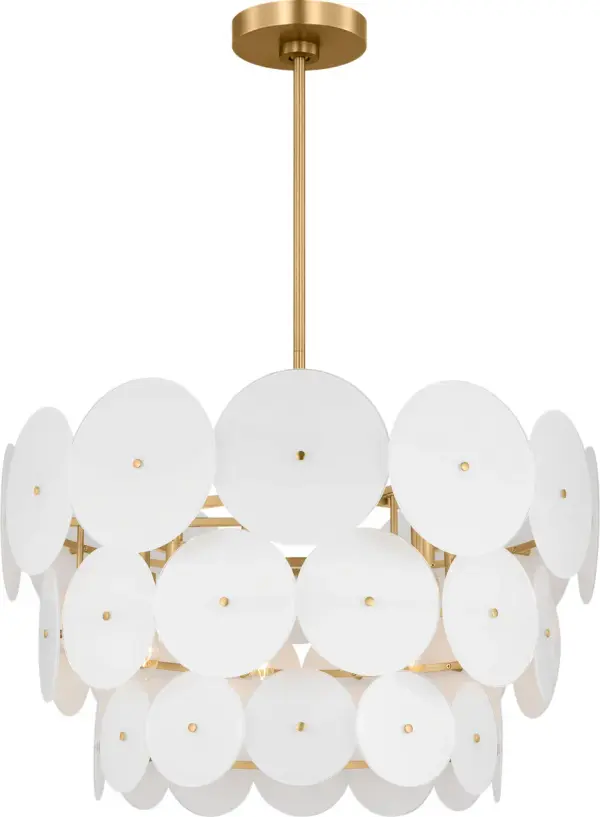 Emery 12-Light Chandelier in Burnished Brass - Image 7