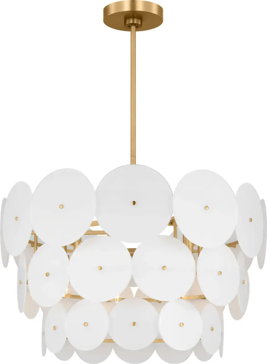 Emery 12-Light Chandelier in Burnished Brass - Image 7