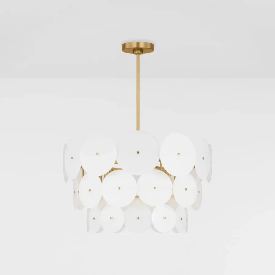 Emery 12-Light Chandelier in Burnished Brass - Image 8