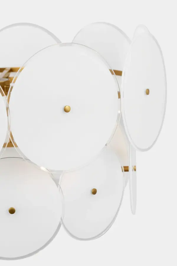 Emery Six Light Chandelier in Burnished Brass - Image 10