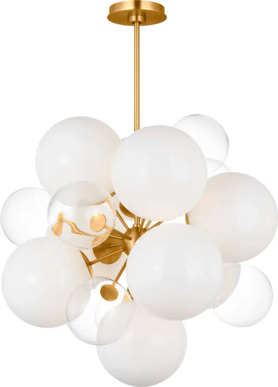 Aria Medium Chandelier in Burnished Brass - Image 1