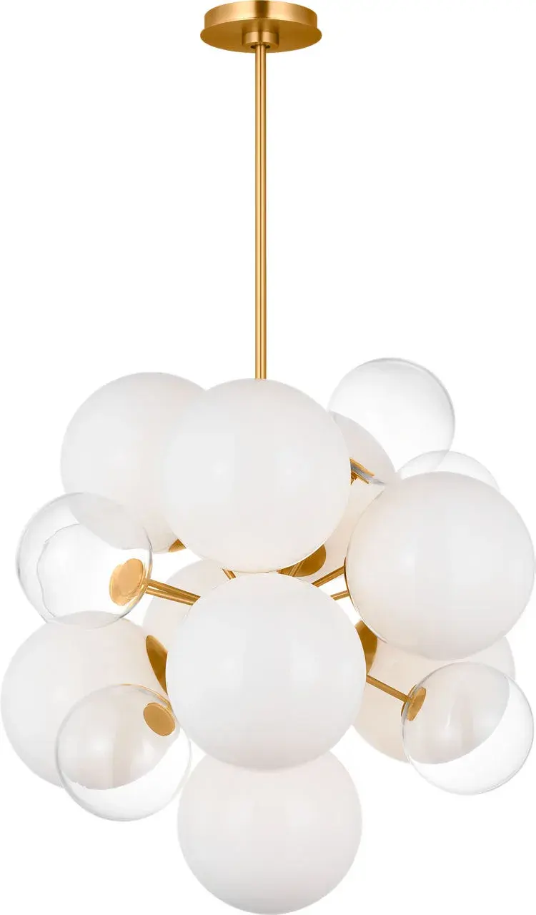 Aria Medium Chandelier in Burnished Brass - Image 3