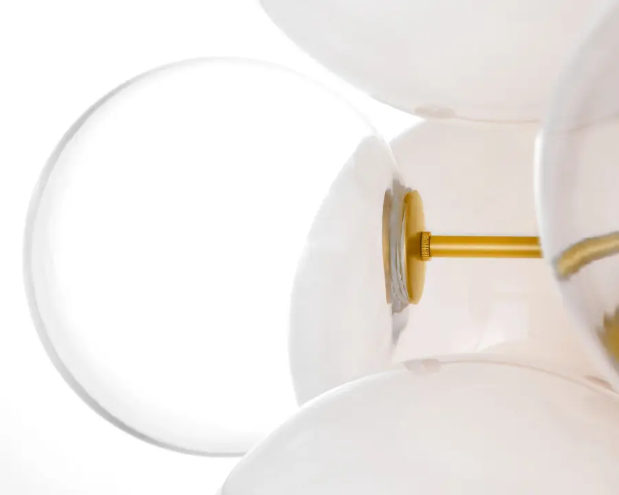 Aria Medium Chandelier in Burnished Brass - Image 4