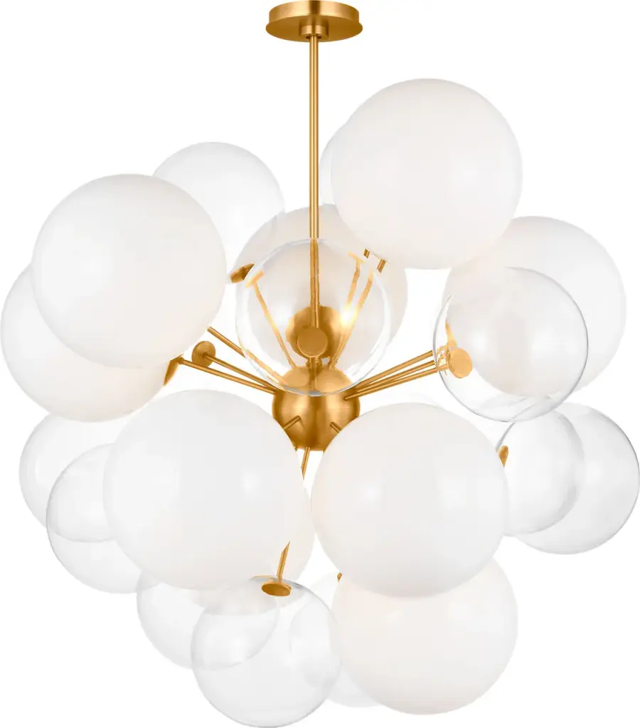 Aria Large Chandelier in Burnished Brass - Image 2