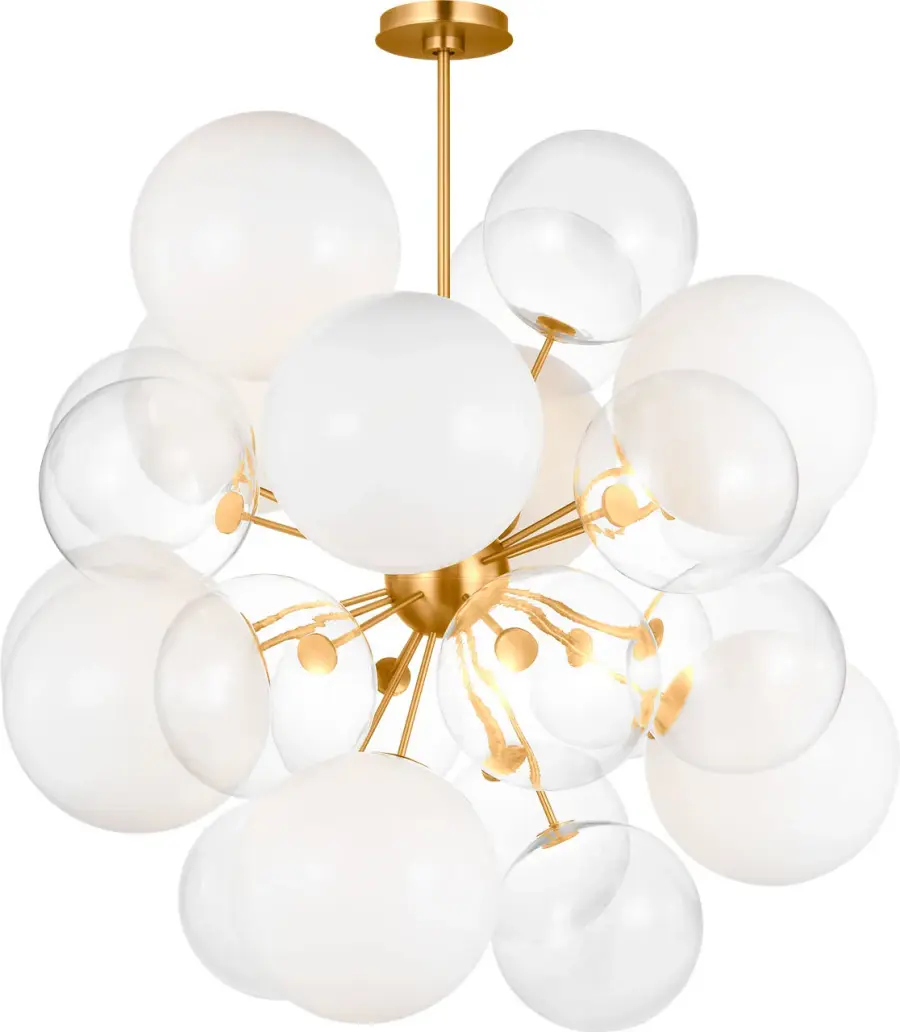 Aria Large Chandelier in Burnished Brass - Image 3