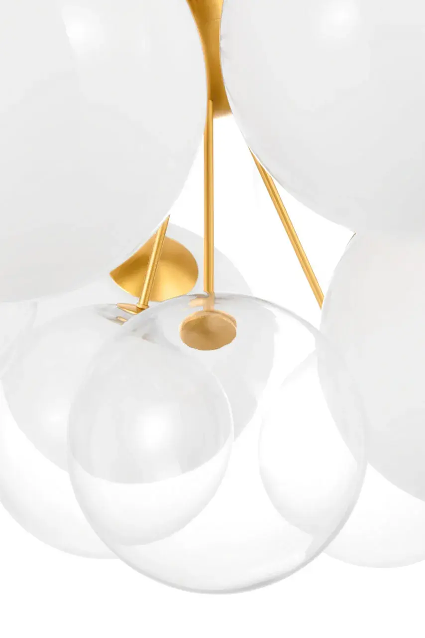 Aria Large Chandelier in Burnished Brass - Image 5