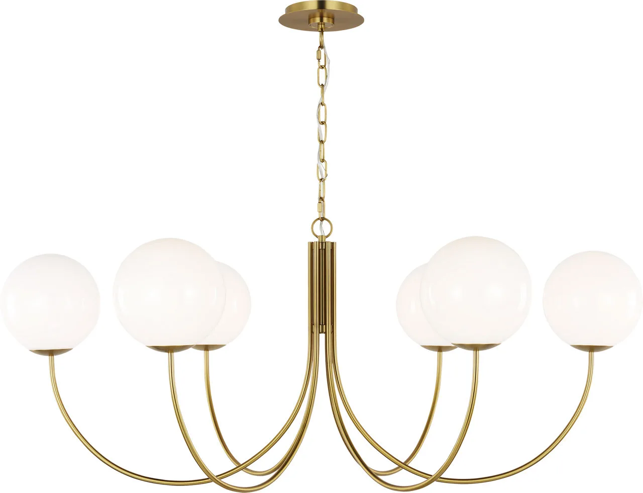 Noemie Extra Large Chandelier in Burnished Brass