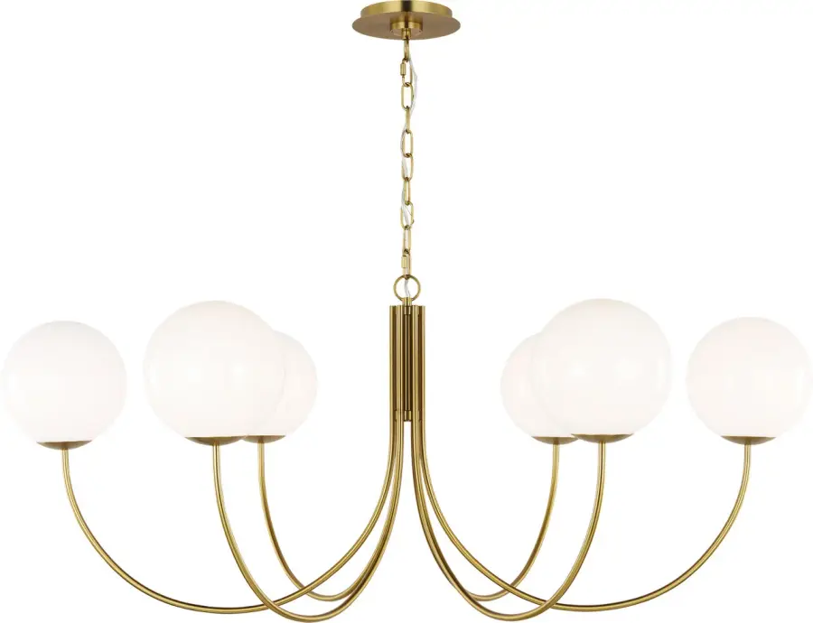 Noemie Extra Large Chandelier in Burnished Brass - Image 1