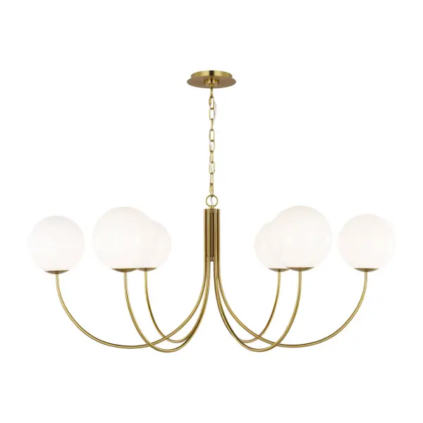 Noemie Extra Large Chandelier in Burnished Brass - Image 3