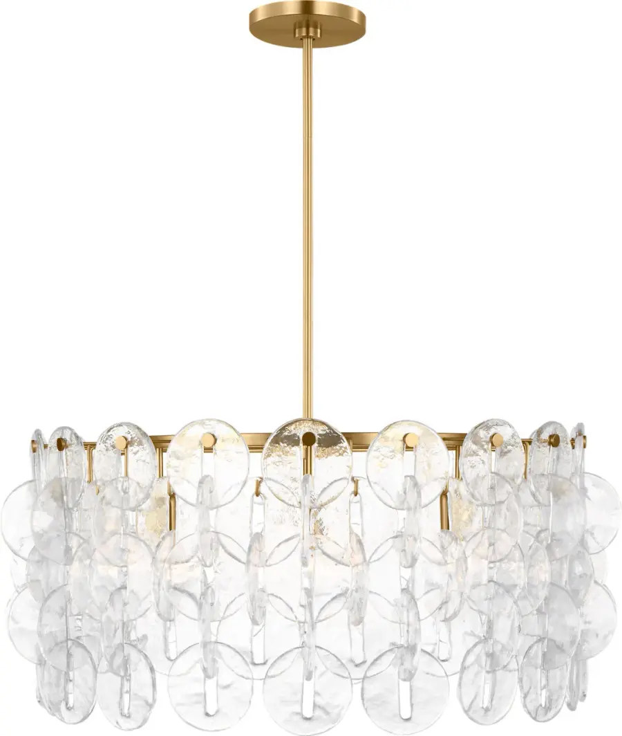 Candace 32" Chandelier in Burnished Brass - Image 1