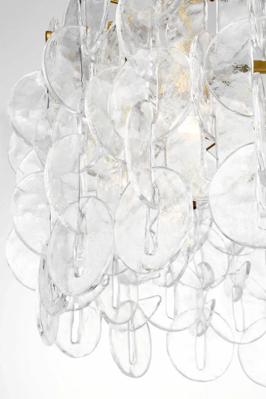 Candace 32" Chandelier in Burnished Brass - Image 4