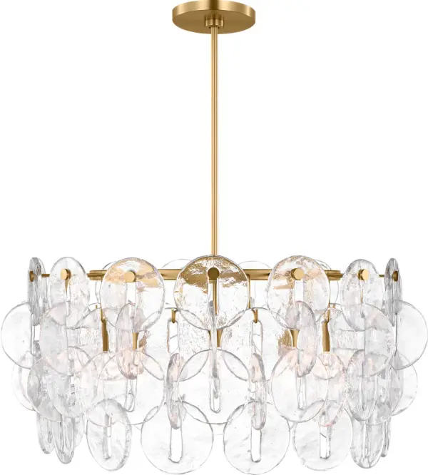 Candace 27" Chandelier in Burnished Brass - Image 1