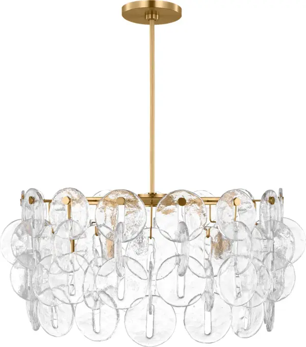 Candace 27" Chandelier in Burnished Brass - Image 2