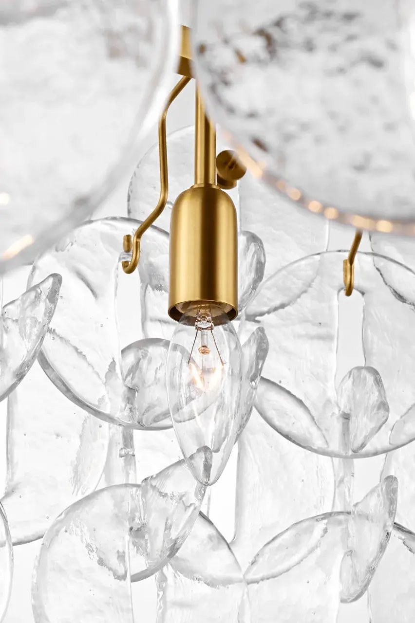 Candace 27" Chandelier in Burnished Brass - Image 3