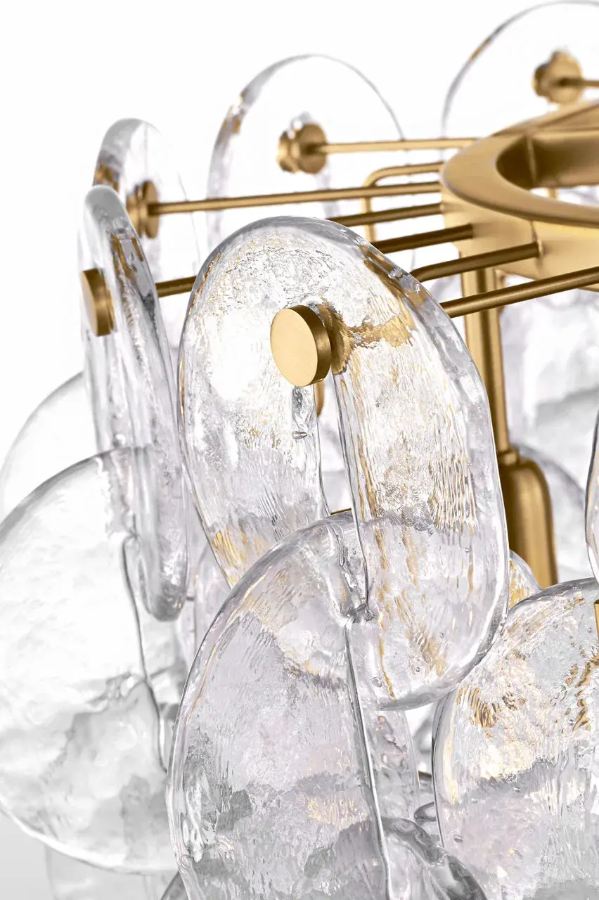 Candace 27" Chandelier in Burnished Brass - Image 4