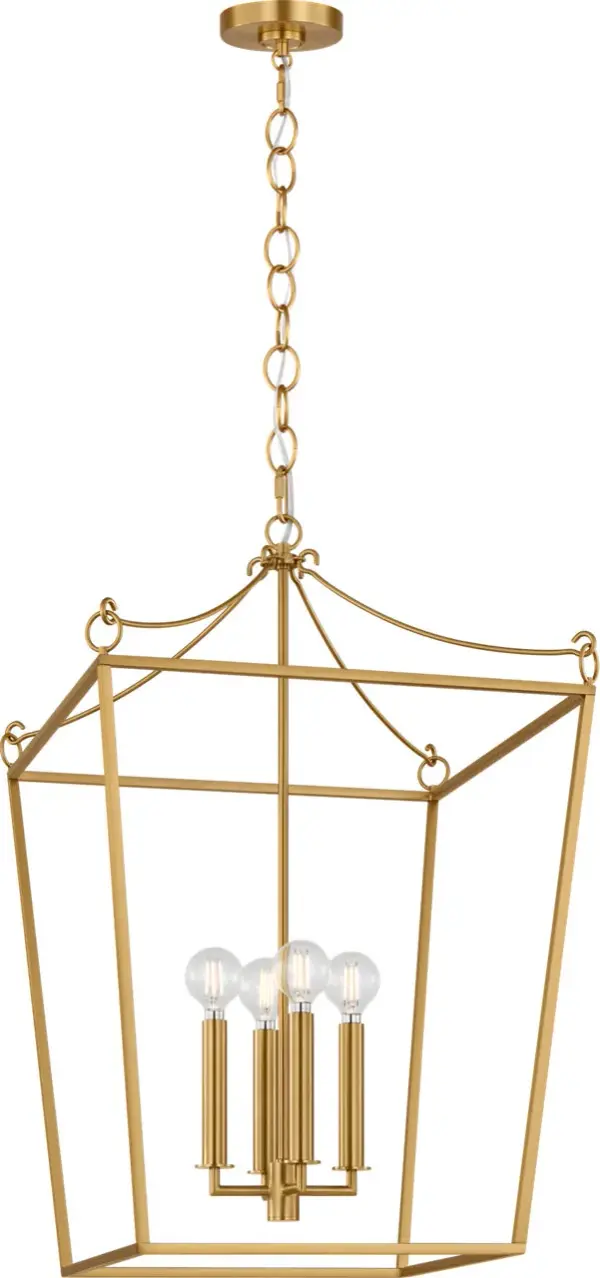 Carlyle 18" Lantern in Burnished Brass - Image 1
