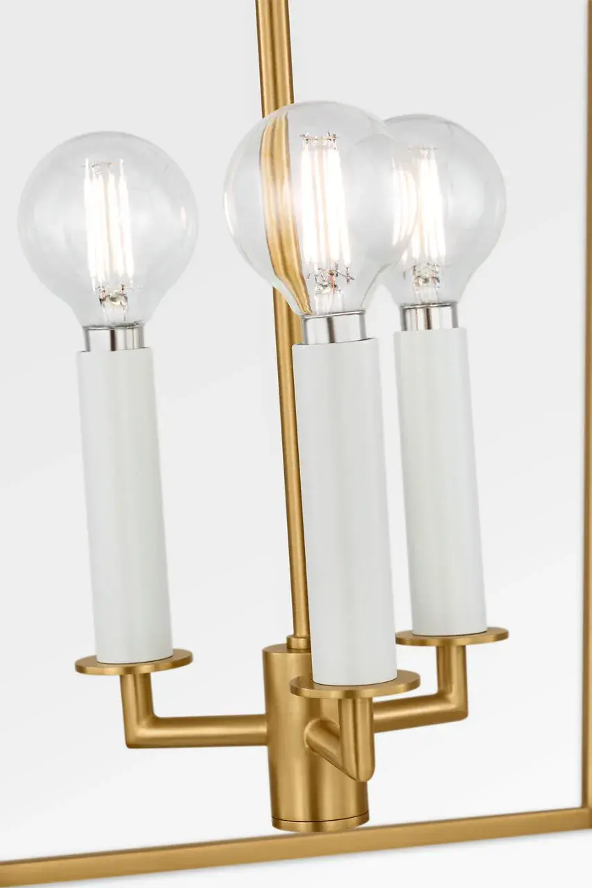 Carlyle Three Light Lantern in Burnished Brass - Image 5