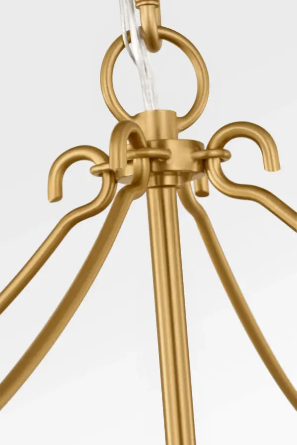 Carlyle Three Light Lantern in Midnight Black | Burnished Brass - Image 3