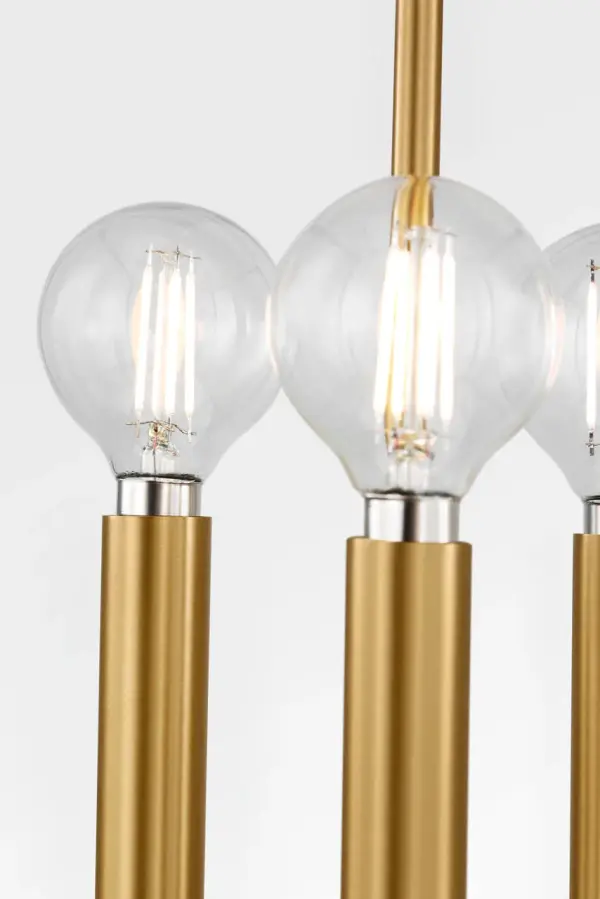 Carlyle Three Light Lantern in Midnight Black | Burnished Brass - Image 5