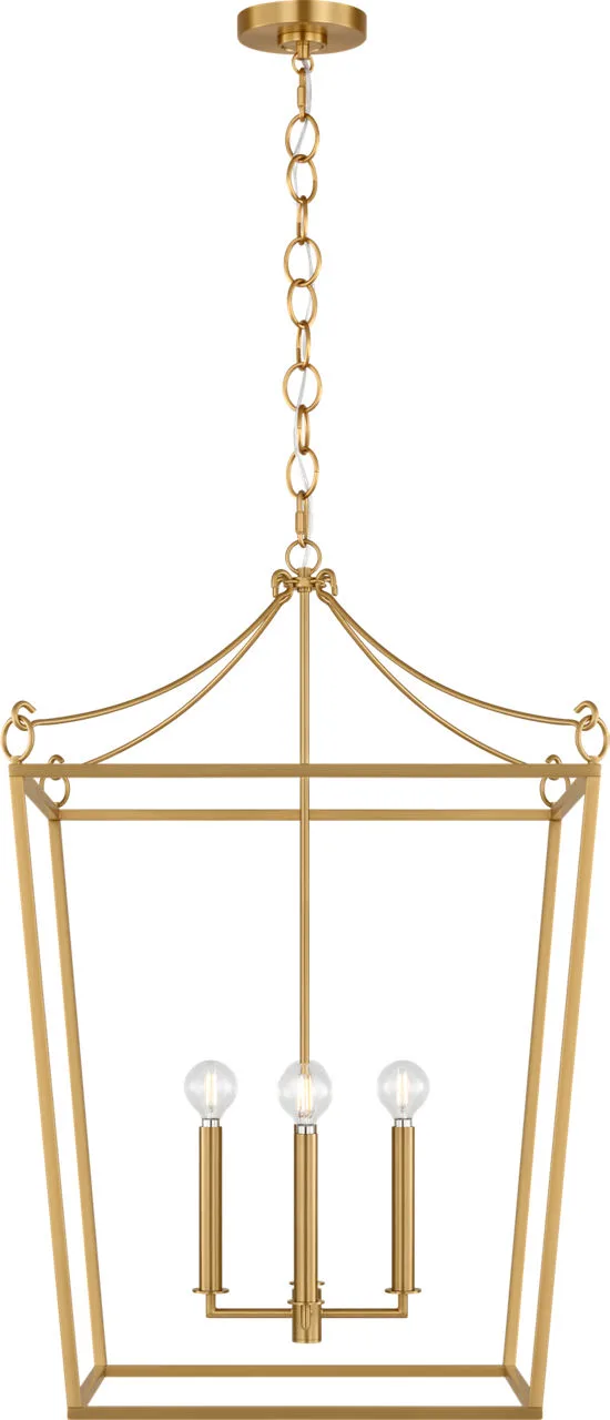Carlyle 21" Lantern in Burnished Brass
