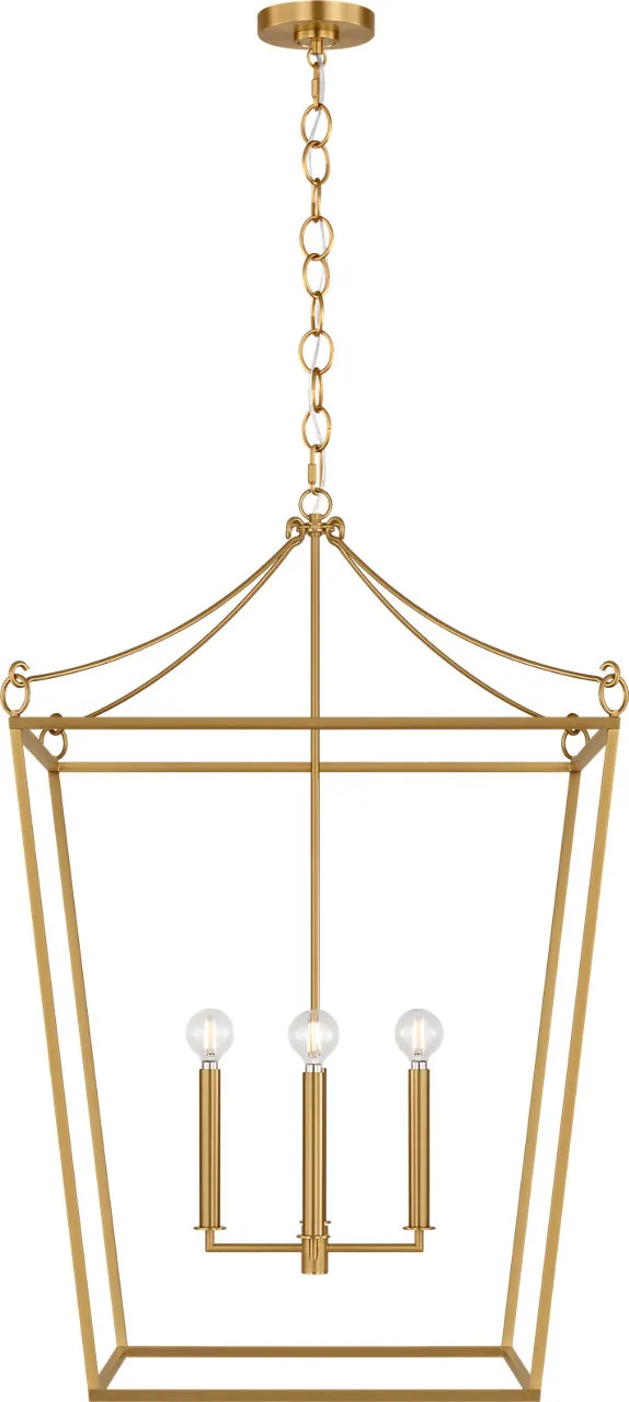 Carlyle 24" Lantern in Burnished Brass