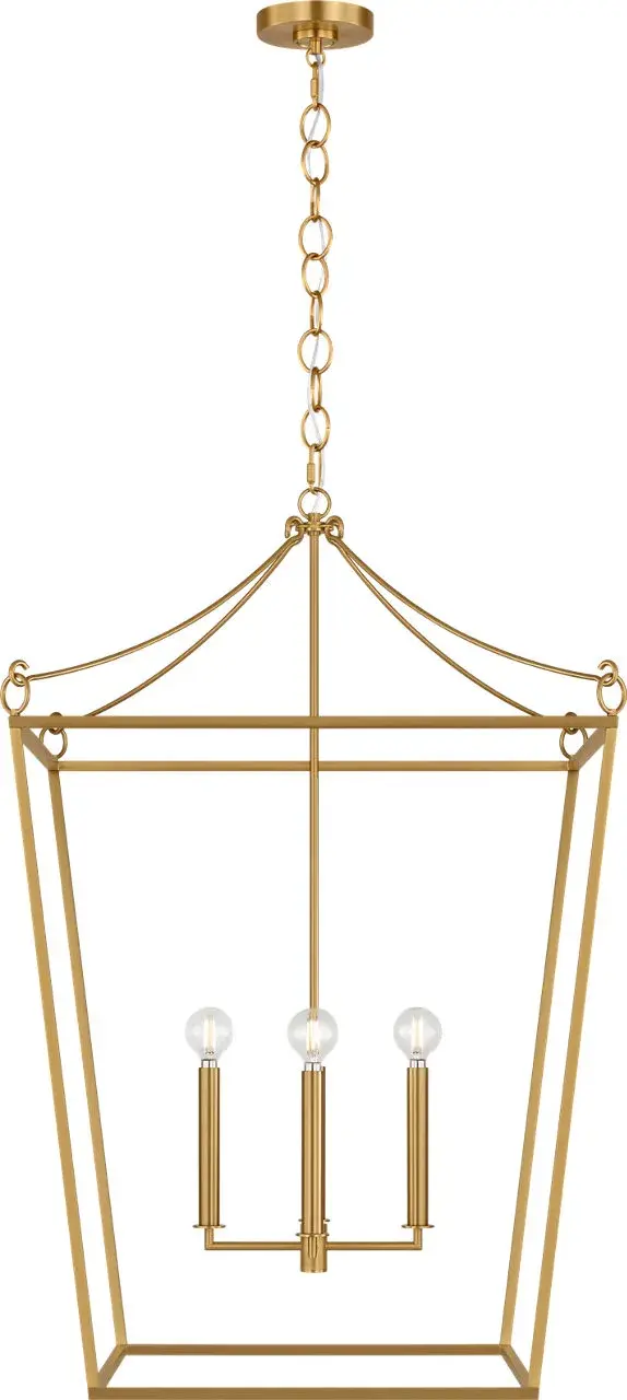 Carlyle 24" Lantern in Burnished Brass - Image 1