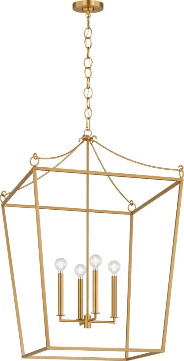 Carlyle 24" Lantern in Burnished Brass - Image 4