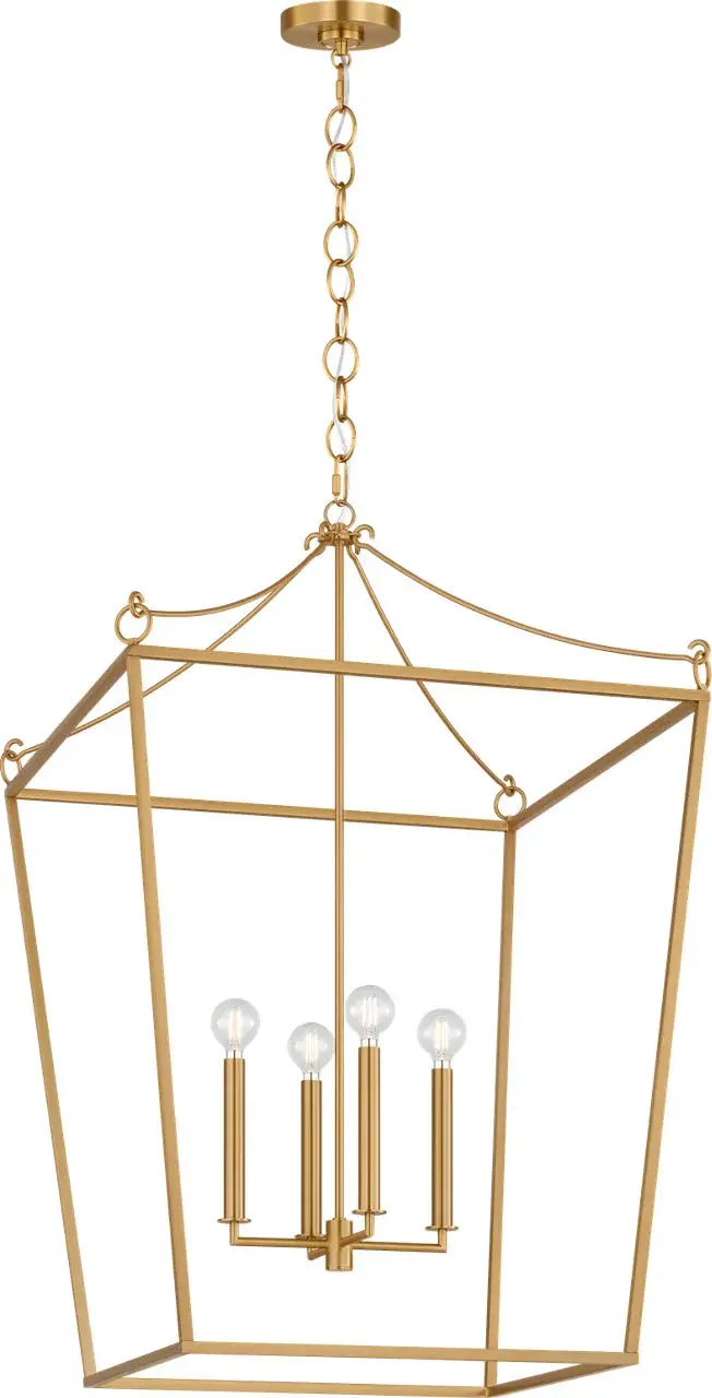 Carlyle 24" Lantern in Burnished Brass - Image 4