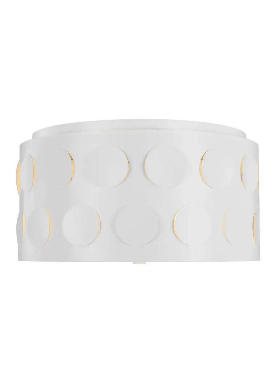 Dottie Three Light Flush Mount in Matte White