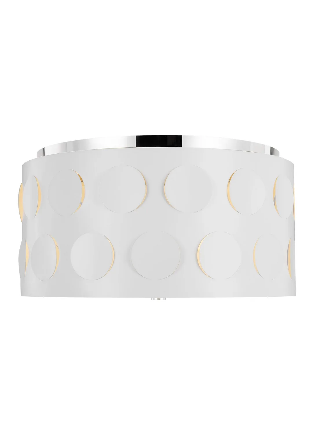Dottie Three Light Flush Mount in Polished Nickel
