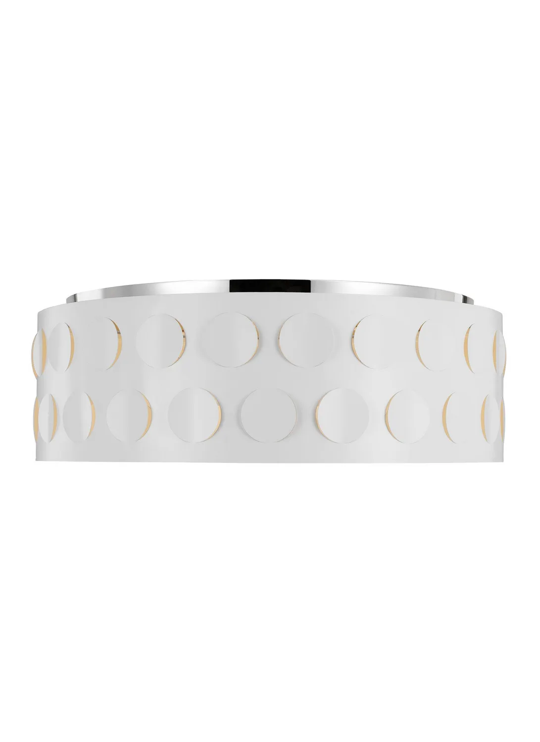Dottie Four Light Flush Mount in Polished Nickel