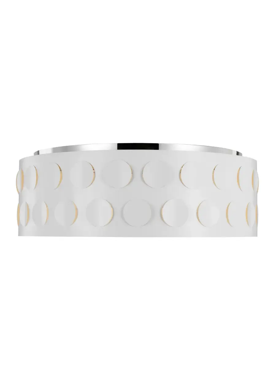 Dottie Four Light Flush Mount in Polished Nickel