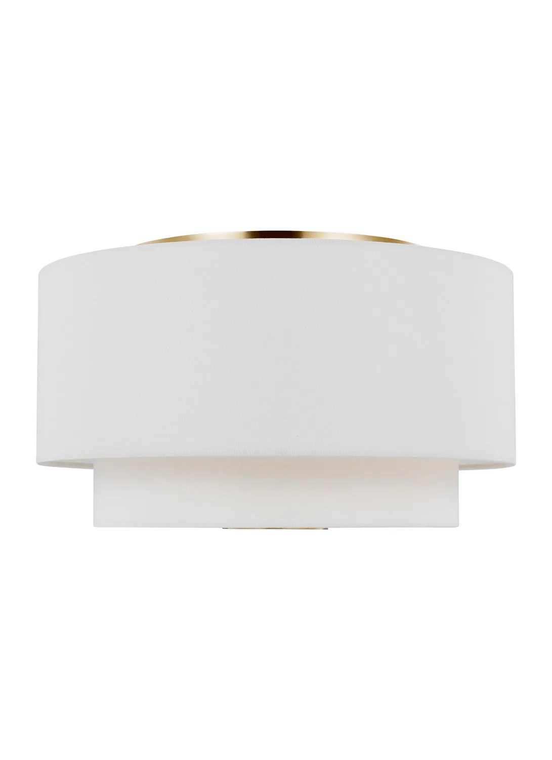 Sawyer Three Light Flush Mount in Burnished Brass