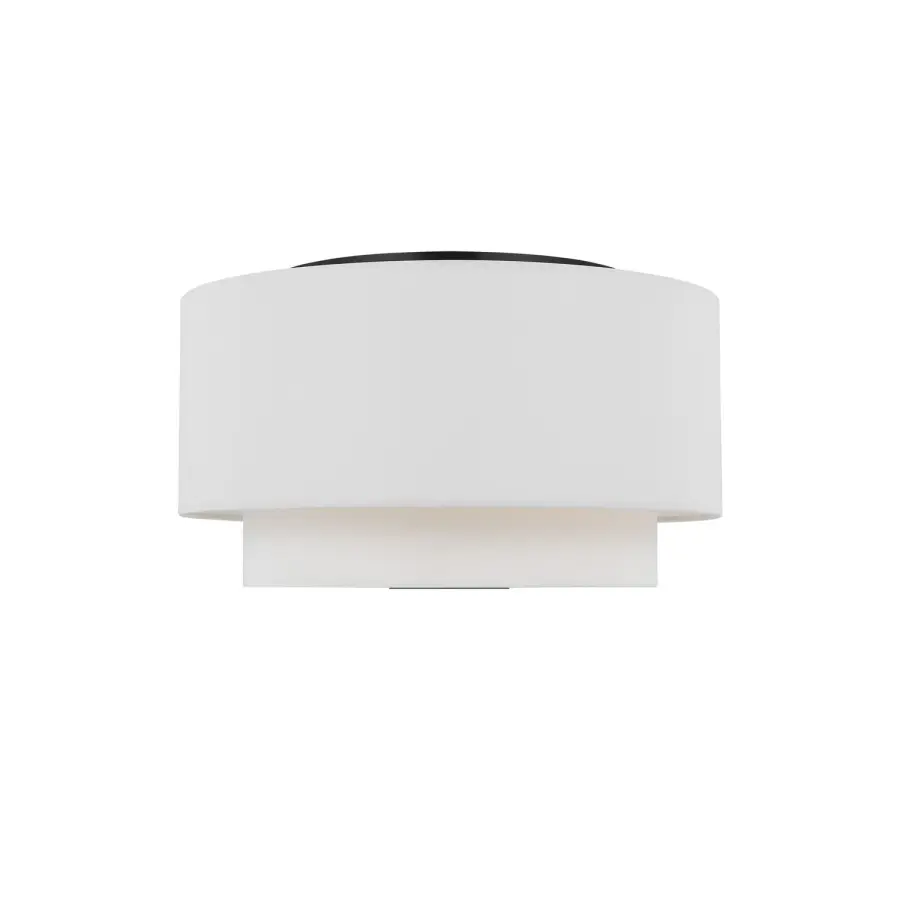 Sawyer Three Light Flush Mount in Midnight Black